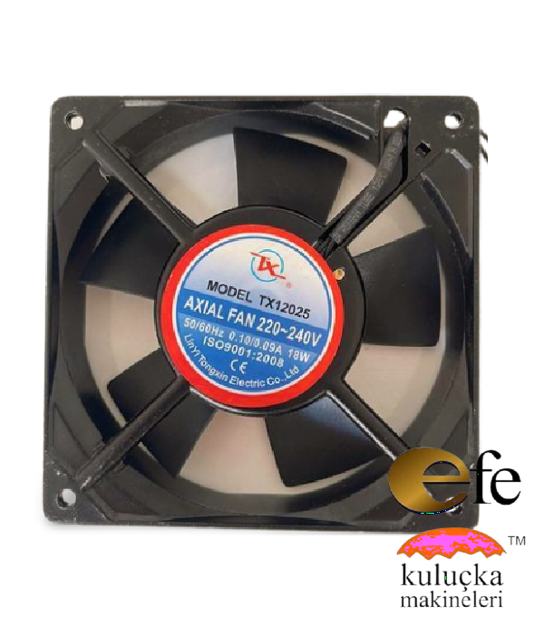 Kuluçka Makinesi Fani 220 Volt 12 cm